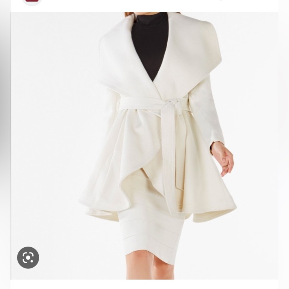 Beautiful BCBG Max Azria belted Wrap Wool Blend Coat